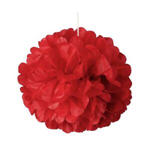 Red Tissue Paper Pom Poms - 8in. - 5 Pieces/Pkg. (pm892310830)
