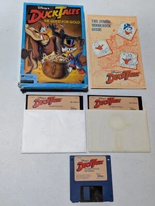 Duck Tales: The Quest for Gold IBM PC Game w/ Box & Woodchuck Guide Disney - Picture 1 of 8