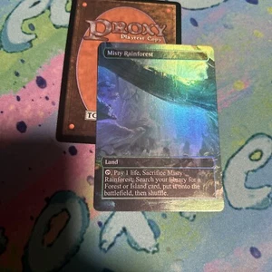 Misty Rainforest Full Art Foil Fetch Land Play Test Mtg Card - Picture 1 of 2