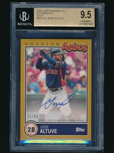2020 Topps Brooklyn Collezione Autografo Oro Jose Altuve Auto BGS 9,5/50 - Foto 1 di 2
