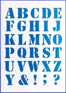 A5 Flexible Stencil *CAPITAL ALPHABET* 2.4cm Letters & Symbols Crafts Ink Paint - Picture 1 of 1