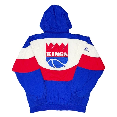 Vtg Rare NBA Sacramento Kings Apex One Full Zip Hooded Jacket Mens Medium Cover