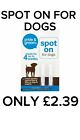 Pride & Groom SPOT ON Flea and Tick Treatment for DOGS & PUPPIES 4 Wk protection