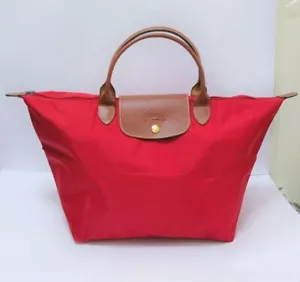 LONGCHAMP Women's Medium Le Pliage Top-Handle Tote Bag/Handbag - Red BRAND NEW - Picture 1 of 8