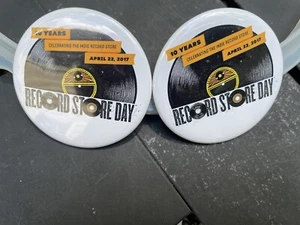 2 Record Store Day Pins Buttons 2017 RSD - Picture 1 of 2