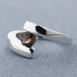 Elegant Smoky Quartz Ring, Engagement Gift, Ring For Love, Anniversary Gift - Picture 1 of 5
