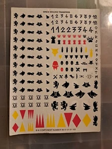 40k SM Space Wolves Decal Transfer Sheet 2014 - Picture 1 of 1