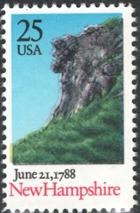 2342 25 Cent New Hampshire Great Old Man on the Mountain Color Shift! - Picture 1 of 1