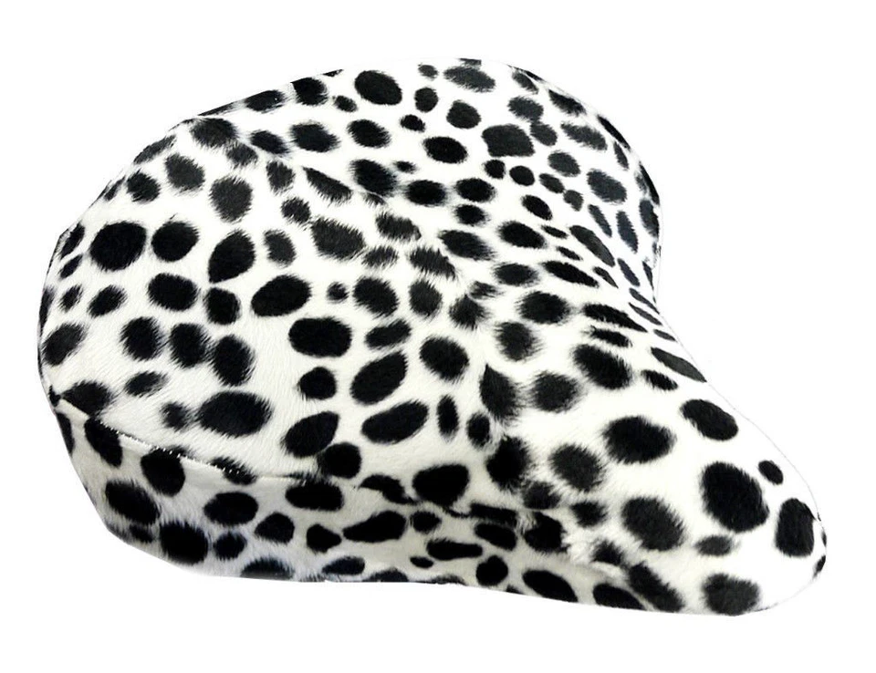 Cubierta de asiento de bicicleta Beach Cruiser dálmata negro/blanco piel suave Foto 1 de 1