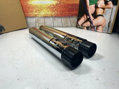 Vance &Hines Baffles Harley 17-26 CVO 4" Slip-On Mufflers Exhaust Heat Shields - Image 1 of 4