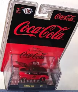 M2 MACHINES 2024 COCA-COLA 1941 BLACK & RED WILLYS COUPE RED CHASE 1/750 A50 HTF - Picture 1 of 5