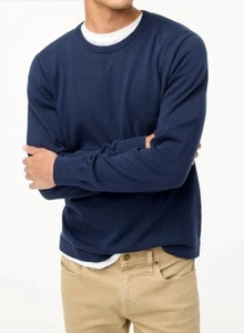 J. Crew Men Size XL 45 Chest Sweater Tee Cotton Blue Pullover AZ229 Worn Once! - Picture 1 of 16
