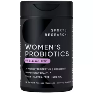 Women's Probiotics w/ Prebiotics 65 Billion CFU Vegan Gut Health Digestive 30ct - Picture 1 of 7