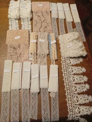 Lot de de dentelles anciennes 1930-50 lot n°2 - Photo 1/4