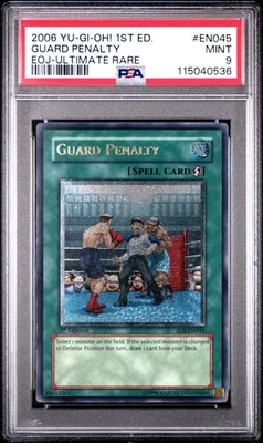 2006 Yu-Gi-Oh! Guard Penalty Enemy of Justice EOJ 1st Edition UTR PSA 9 - Image 1 of 2