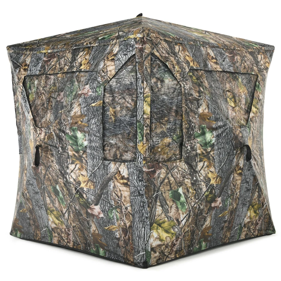 3 Person Portable Hunting Blind Pop-Up Ground Tent w/ Gun Ports & Carrying Bag - Image 1 of 4