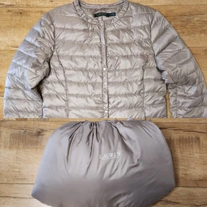 Neu ohne Etikett Lauren Ralph Lauren gefütterte Damenjacke verstaubar 90 % Daunen M integrierter Beutel - Bild 1 von 15