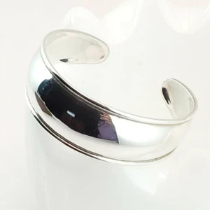 Brazalete Silpada de plata de ley 925 con borde enrollado B1407 - Imagen 1 de 10