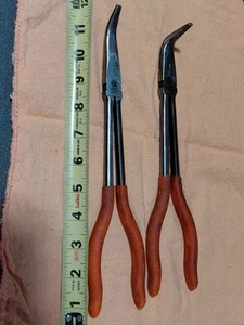 Matco Long Needle Nose Pliers PNO111B and PNO112B (set of 2) - Orange Handles - Picture 1 of 5