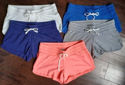 5 pares de pantalones cortos con cordón de felpa francesa azul marino antiguo talla mediana rosa, azul, blanco, gris Foto 1 de 4