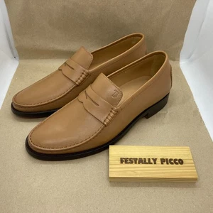 TOD'S Hombres Cuero Penny Mocasines Zapatos de Vestir Marrón Tostado Talla... - Imagen 1 de 10