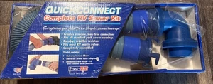 NEW Blue Quick Connect Complete RV SEWER KIT. 10’ With Pushover Quick Connect - Imagen 1 de 8