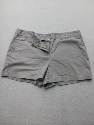 Pantalones cortos chinos Ann Taylor LOFT para mujer talla 12 gris claro sarga mezcla de algodón Foto 1 de 4