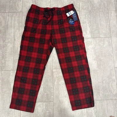Nuevo con etiquetas Pantalones de pijama Nautica para hombre súper suaves rojos negros a cuadros XL Foto 1 de 4