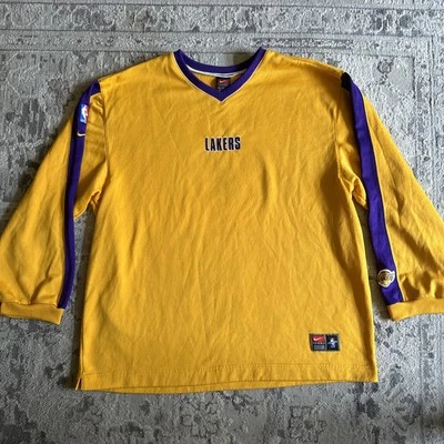 Vintage Nike NBA Los Angeles Lakers Warm Up Shooting Shirt Long Sleeve Size XXL - Image 1 of 4