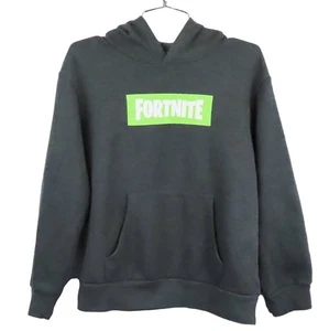 Fortnite Pullover Hoodie Youth Size 14/16 Video Game Gamer Dark Gray Lime Green - Picture 1 of 12