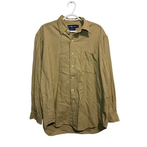Ralph Lauren Blake wool cotton blend button down long sleeve shirt mens large - Picture 1 of 6