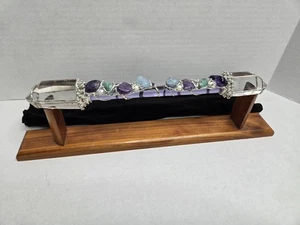 Kristall Heilung Magie Mähnenstab Aquamarin Amethyst Perle Smaragd Quarz  - Bild 1 von 14