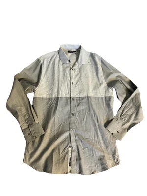 Hombre FIVE FOUR Abotonable Manga Larga - Gris Talla Grande Foto 1 de 3