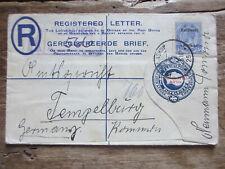 Zuid West Africa Registered Letter 3D Stamp Gel. Kolmannskop Tempelburg 1925