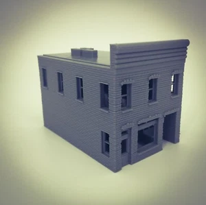 20th Century Art Deco Store with Upstairs Apartment Building - Z Scale 1:220 3D - Picture 1 of 12