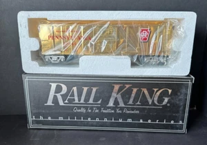MTH/RAIL KING GOLD PLATE 24 k PENNSYLVANIA BOXCAR 30-7446 CALIBRO O NUOVO - Foto 1 di 4