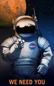 Póster vintage de reclutamiento espacial de la NASA - We Need You - Imagen 1 de 1