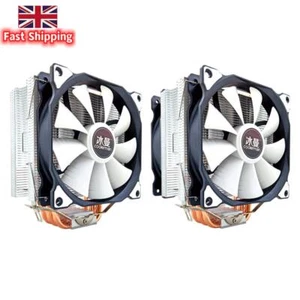 CPU Cooling Fan 6 Pure Copper Heat Pipes Desktop PC Cooler 4 Pin PWM Heatsink - Bild 1 von 9