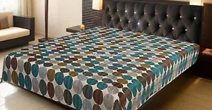 Queen Vintage Quilt Bed Runner Kantha Bedspread Cotton Hippie Boho Blanket - Picture 1 of 5