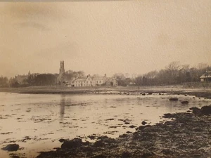 Foto antigua original de Rhu Bay Church Village Gare Loch circa 1890 Escocia - Imagen 1 de 3