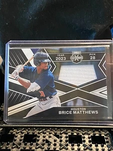 Brice Matthews  2023 Elite Extra - First Round Materials - Pick # 28-  Astros - Picture 1 of 2