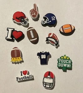 Football Shoe Charms Lot Of 12 For Croc Slides And Wristbands 12 Pieces New - Picture 1 of 3