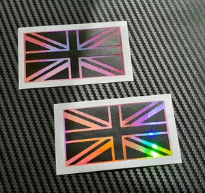 Union Jack Flag GB Great Britain Stickers Decals Car Wall Black Pink Neo Chrome - Picture 1 of 16