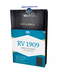 BIBLIA ANTIGUA VERSION REINA VALERA 1909 RVA CLASICA IMITACION PIEL NEGRO - Picture 1 of 5