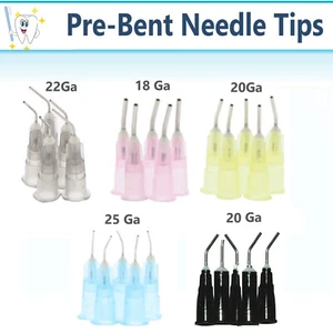 100Pcs Dental Prebent tip Pre Bent Needle Tips for Etch - Sealant needle tips - Picture 1 of 20