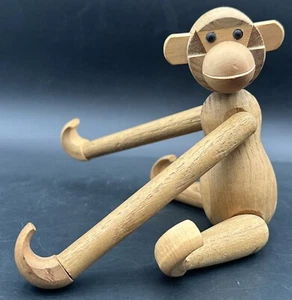 Vintage Kay Bojesen Style Teak Wood Hanging Monkey Japan MCM - Picture 1 of 17