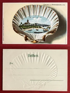 Prägedruck Litho AK STRASSBURG 1902 Neue Rheinbrücke bei Kehl ( 73956 - Bild 1 von 1