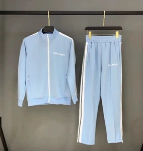 Palm Angels Light Blue Track Suit Pants With Jacket White Stripes Mens Small - Picture 1 of 5