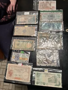 Lot of Old Foreign Banknotes World Paper Money Currency - Picture 1 of 14