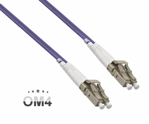 DINIC LWL Kabel OM4, Patchkabel LC/LC Lichtwellenleiter Multimode, 20m - Bild 1 von 4